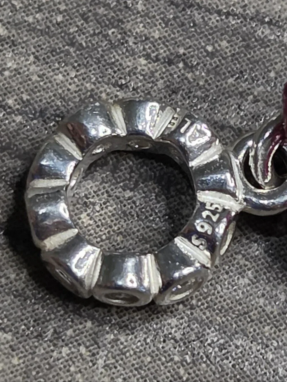 Authentic Pandora Hibiscus Dangle Charm Sterling silver